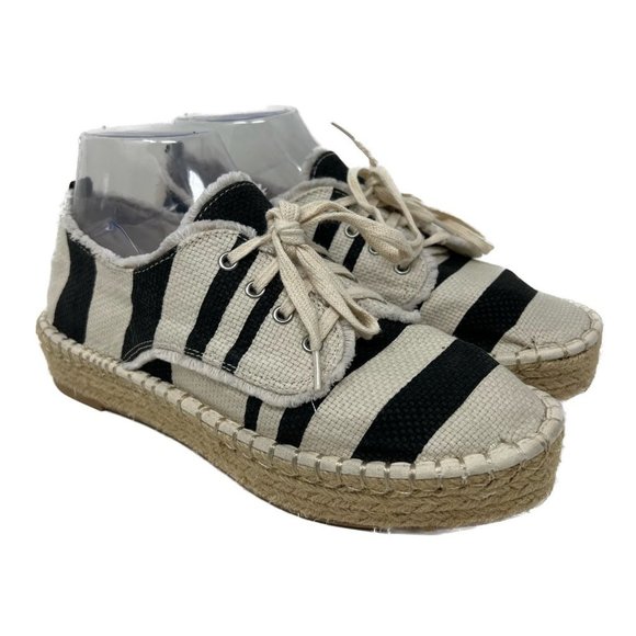 Dolce Vita Shoes - DV by Dolce Vita Roxie Cream Stripe Platform Espadrilles 8